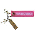 Llavero Rosado Kiss Me Before Flight