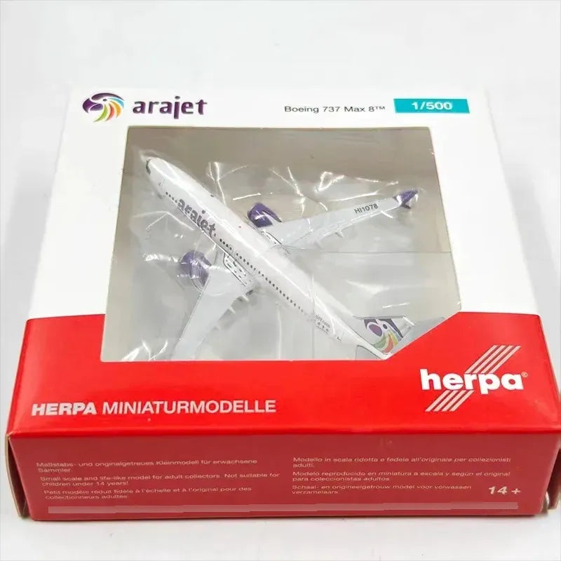 Avión A Escala Arajet Boeing B737 Max 8 1:500 Herpa