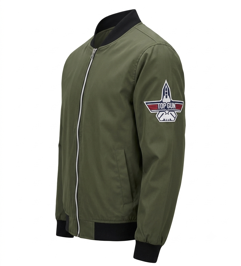 Chaqueta Bomber de Piloto "Top Gun" – Estilo Militar Clásico