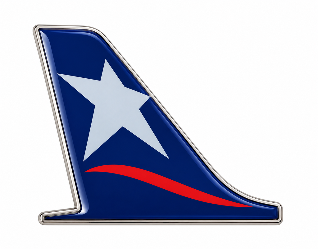Pin da cauda de avião da Latam