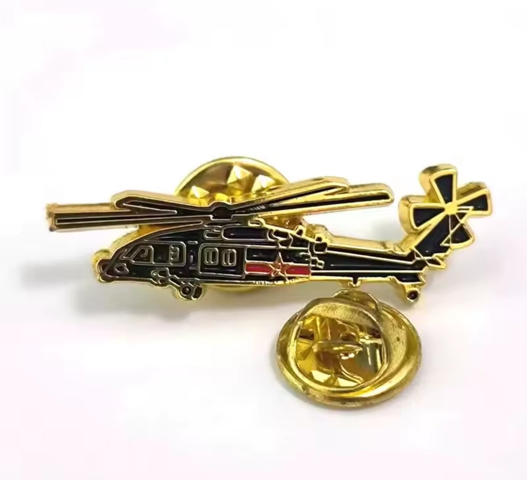 Pin Helicóptero Black Hawk estrella roja